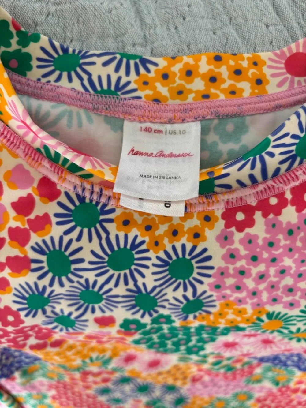Hanna Andersson Printed Mixie Rashguard/Short Set, Size 10